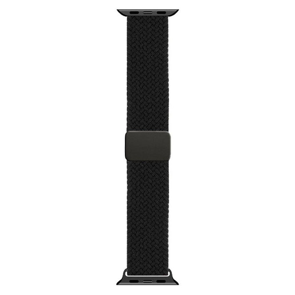 Apple Watch (42/44/SE/45/46/49mm) Lippa Nylon Strap with Magnetic Lock - Black