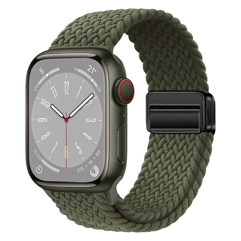 Apple Watch (42/44/SE/45/46/49mm) Lippa Nylon Strap with Magnetic Lock - Green