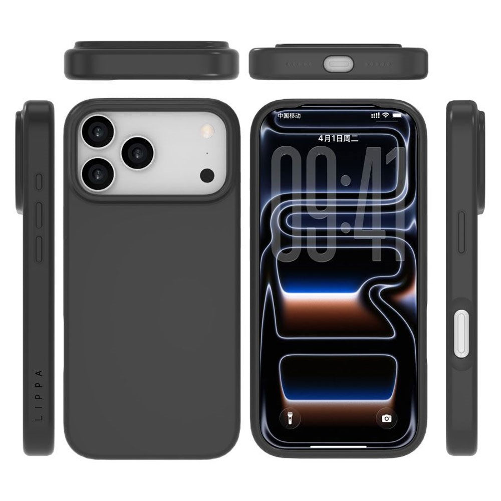 iPhone 17 Pro Max Lippa Silicone Case - MagSafe Compatible - Black