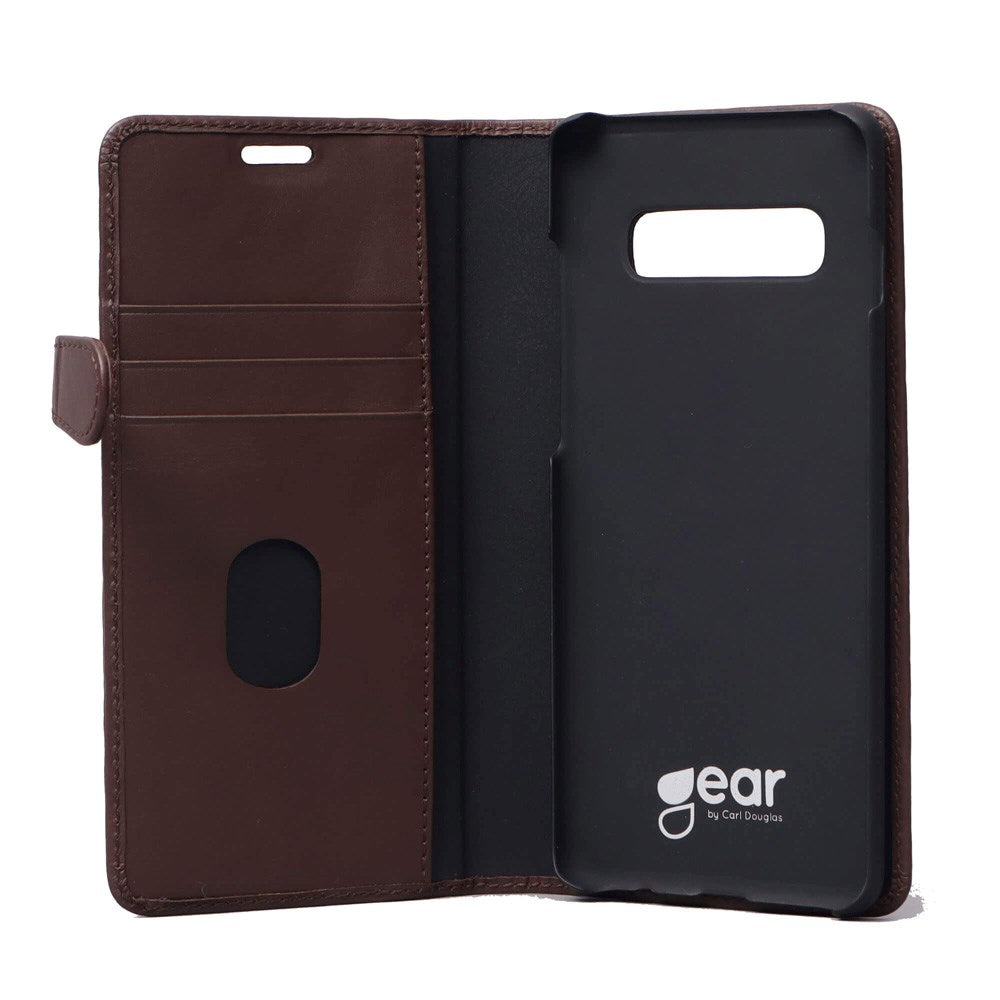 Samsung Galaxy S10 Buffalo 2-in-1 Genuine Leather Flip Case - Brown