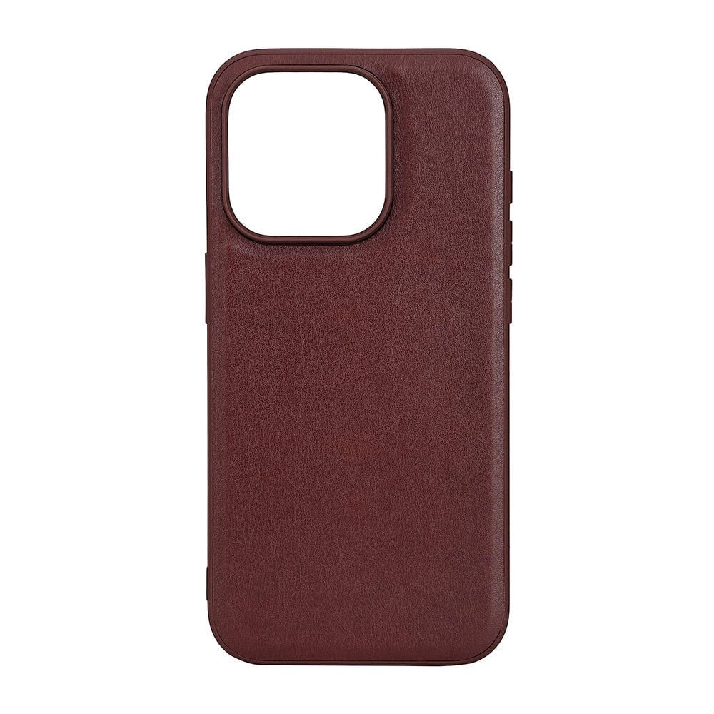 iPhone 15 Pro Buffalo Faux Leather Case - MagSafe Compatible - Brown