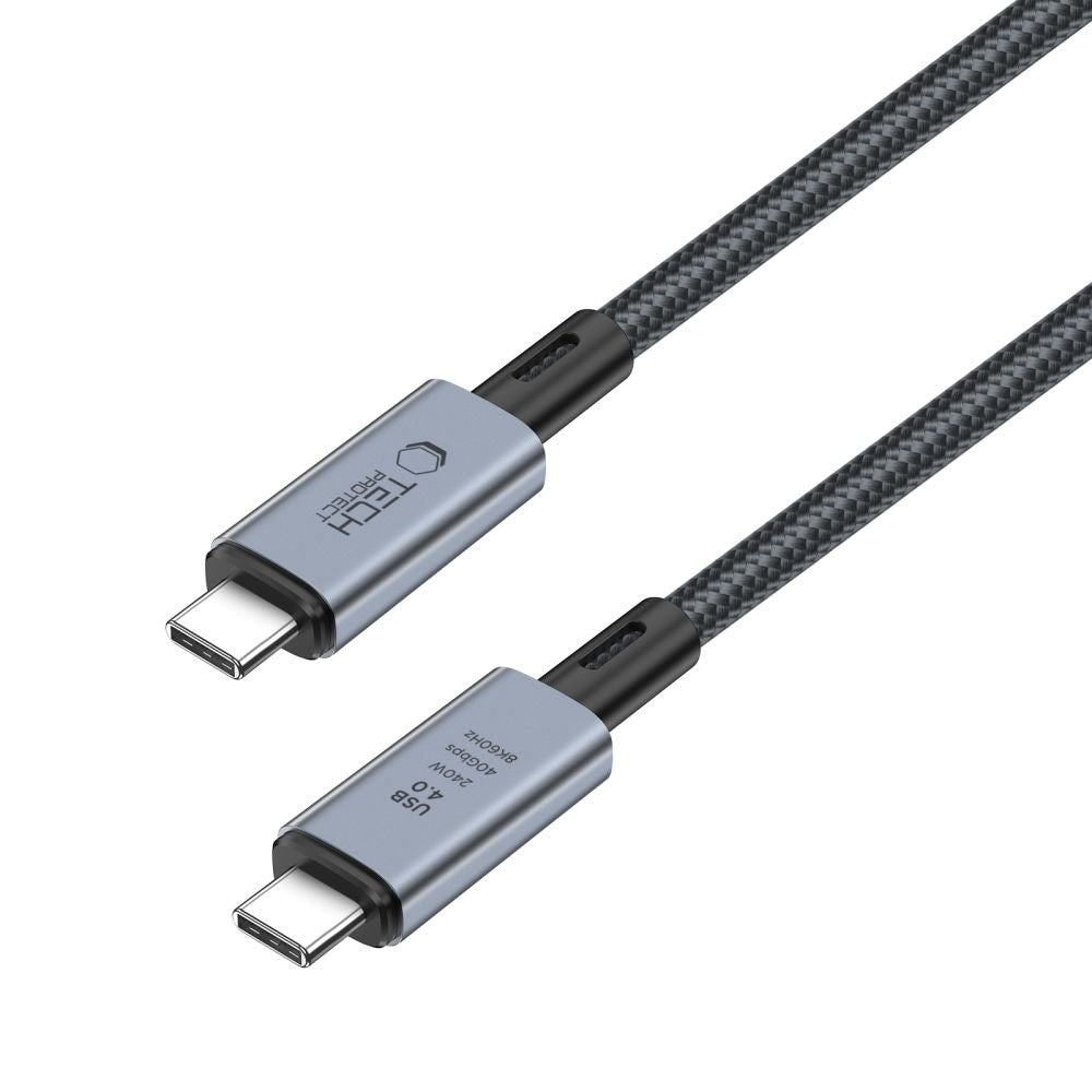 Tech-Protect Ultraboost 8K 40GBPS USB-C to USB-C Cable PD 240W 2m - Black