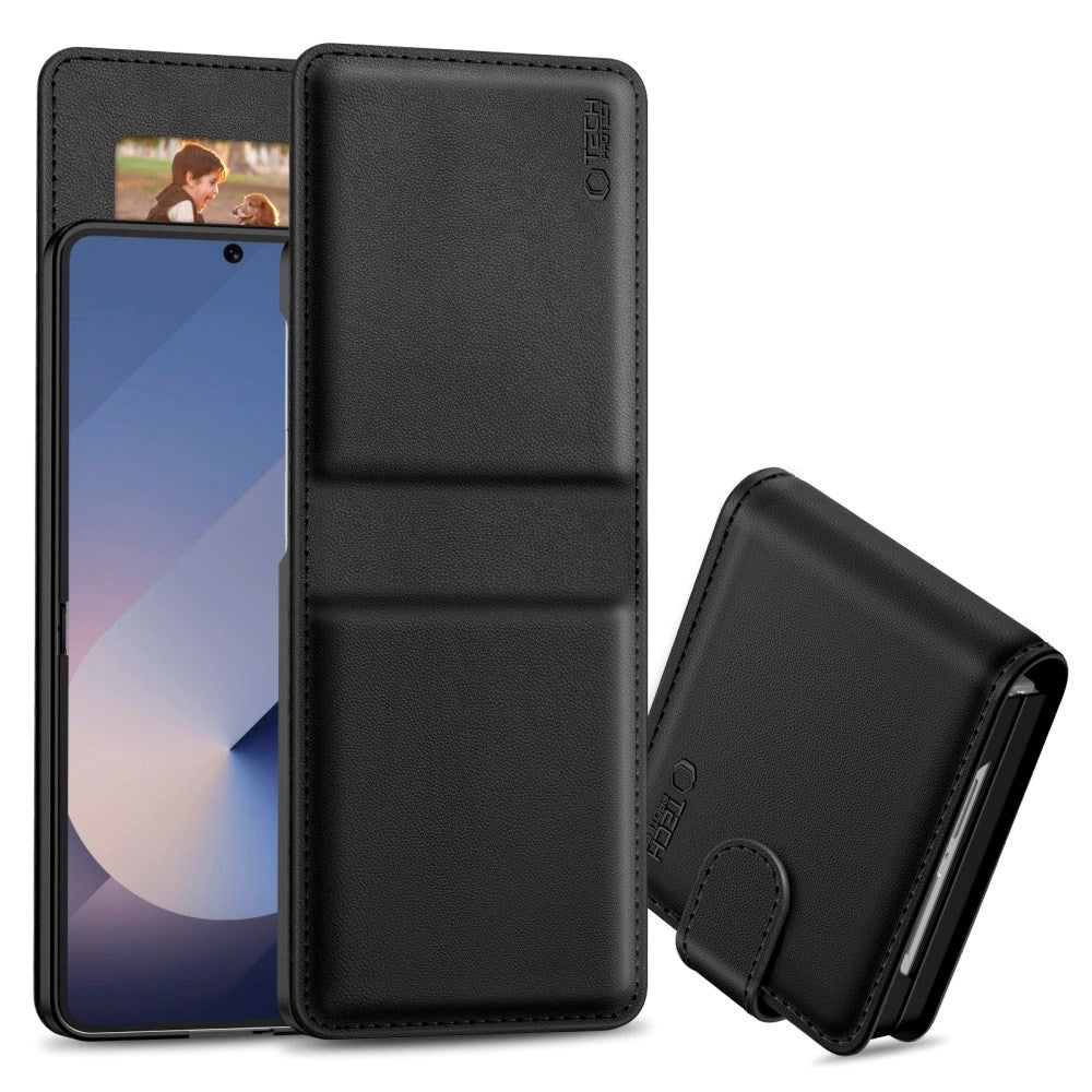 Samsung Galaxy Z Flip7 Tech-Protect Wallet Case - Black