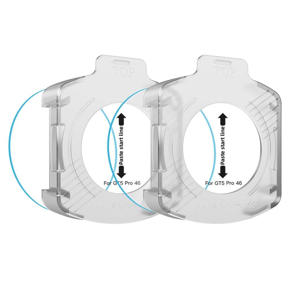 Huawei Watch GT 5 Pro (46mm) Tech-Protect Easy Set+ Screen Protection Set with Mounting Frame - 2 pcs. - Transparent