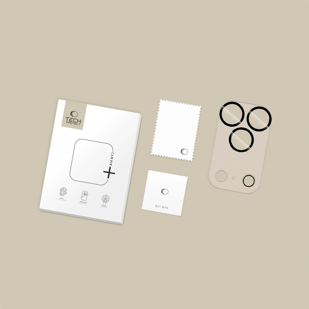 iPhone 17 Pro Max Tech-Protect Cam Fit+ Camera Lens Protector Glass - Transparent