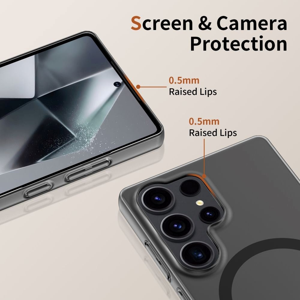 Samsung Galaxy S25 Ultra Tech-Protect MagSlim Case - MagSafe Compatible - Matte Black