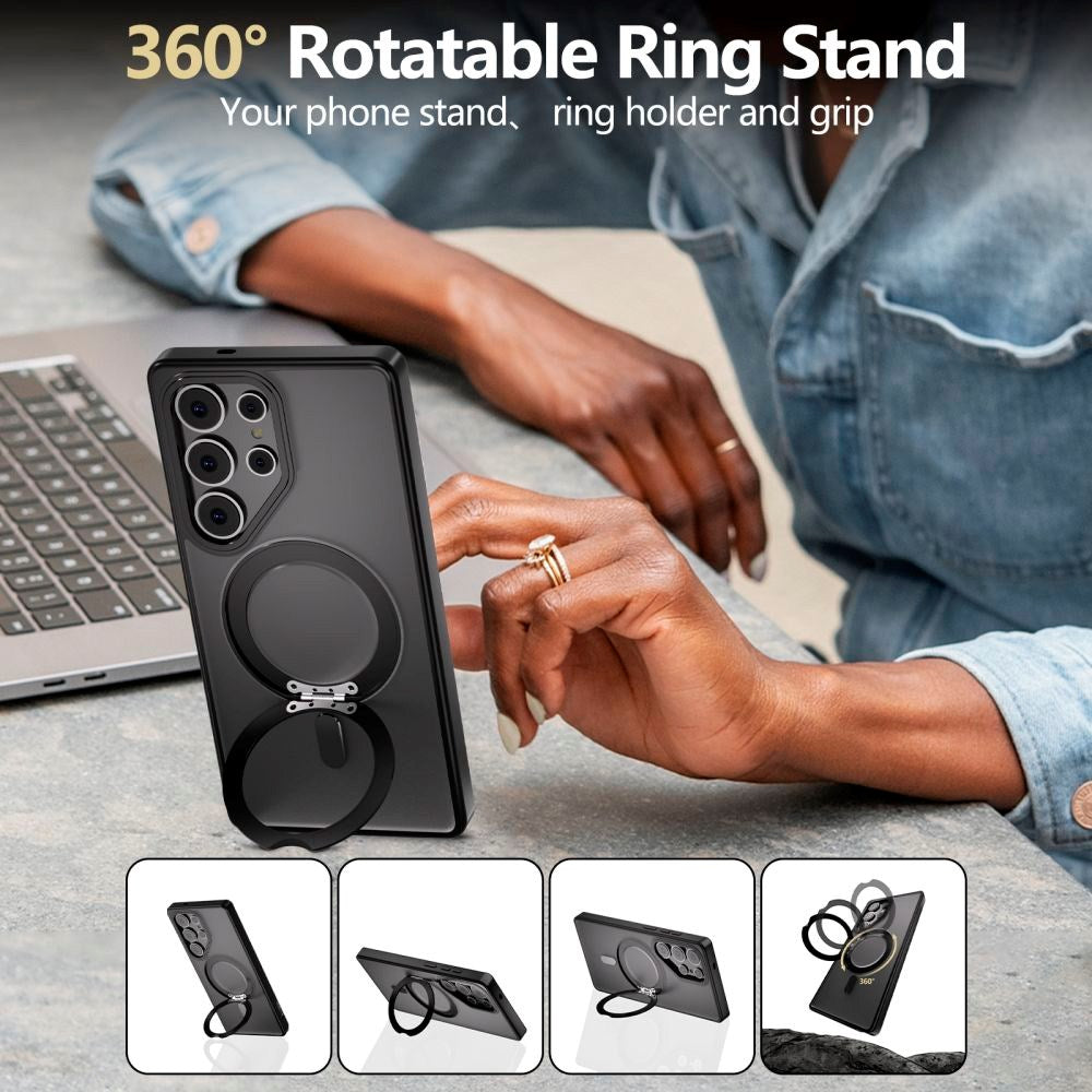 Samsung Galaxy S25 Ultra Tech-Protect MagRing Case - MagSafe Compatible - Matte Black