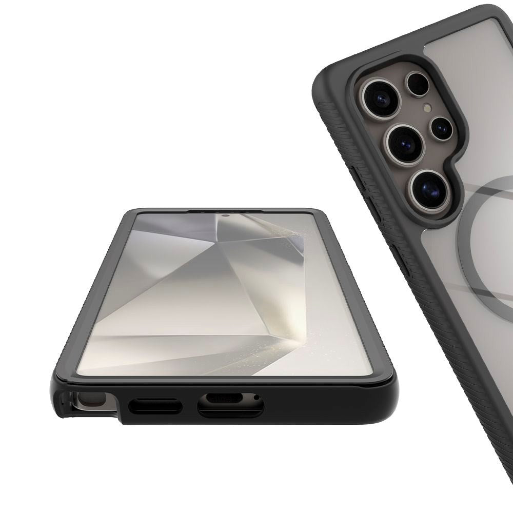 Samsung Galaxy S25 Ultra Tech-Protect Defense Hybrid Case - MagSafe Compatible - Transparent / Black