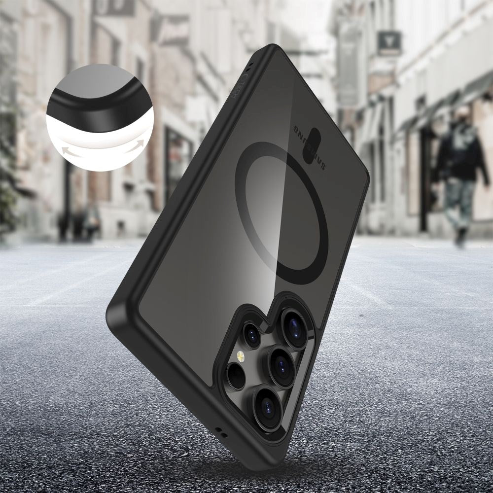 Samsung Galaxy S25 Ultra Tech-Protect Magmat Case - MagSafe Compatible - Transparent / Black