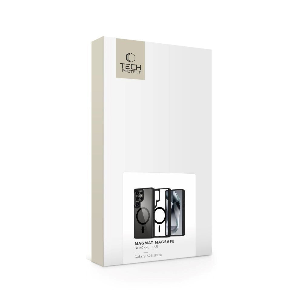 Samsung Galaxy S25 Ultra Tech-Protect Magmat Case - MagSafe Compatible - Transparent / Black