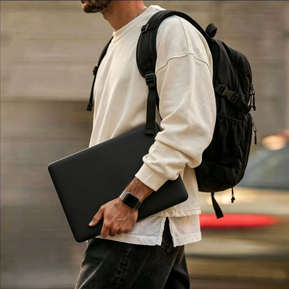 MacBook Air 15" M5/M4/M3/M2 (2026-2023) Tech-Protect Softshell Case - Matte Black