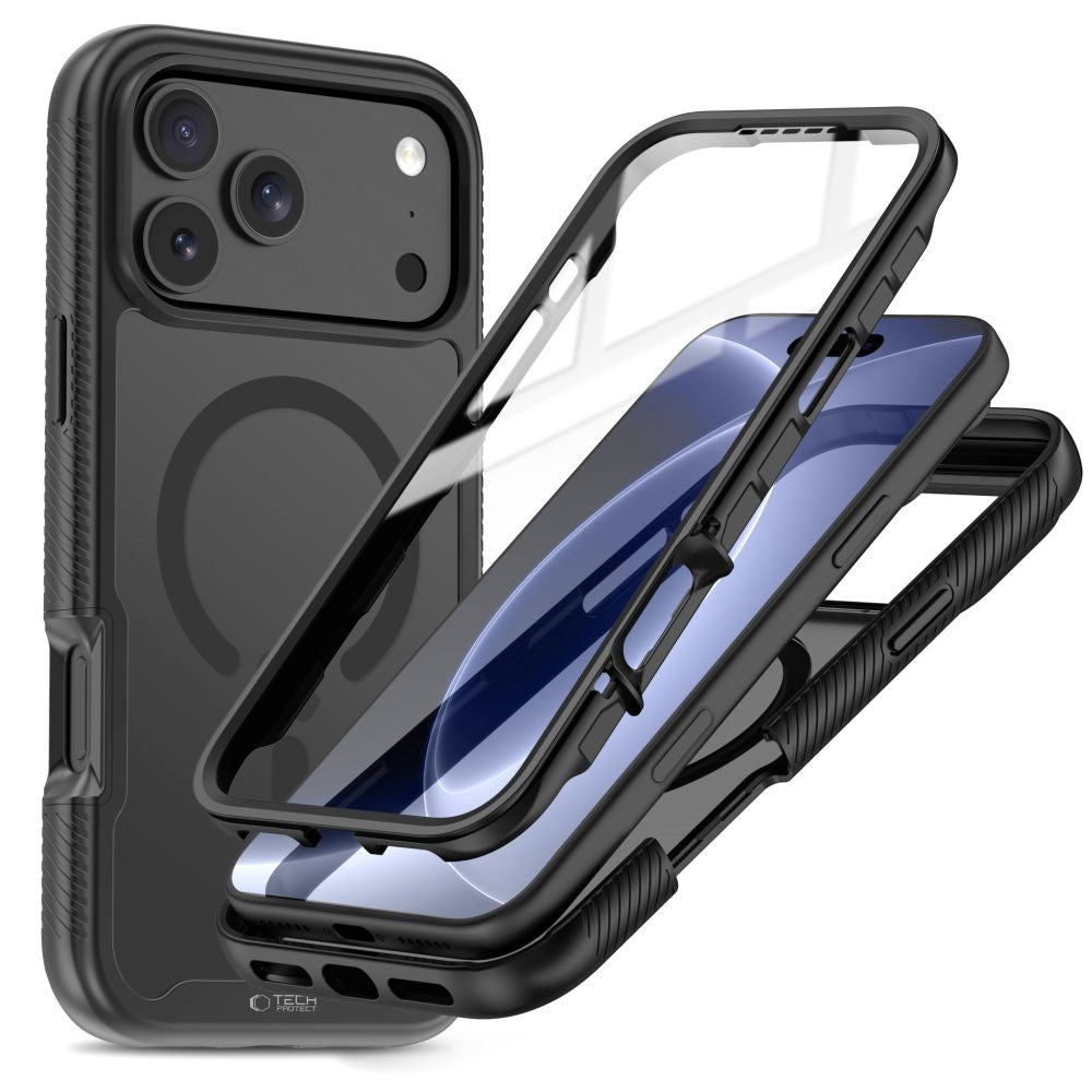 iPhone 18 Pro Max / 17 Pro Max Tech-Protect Defense Case with Screen Protector - MagSafe Compatible - Matte Black