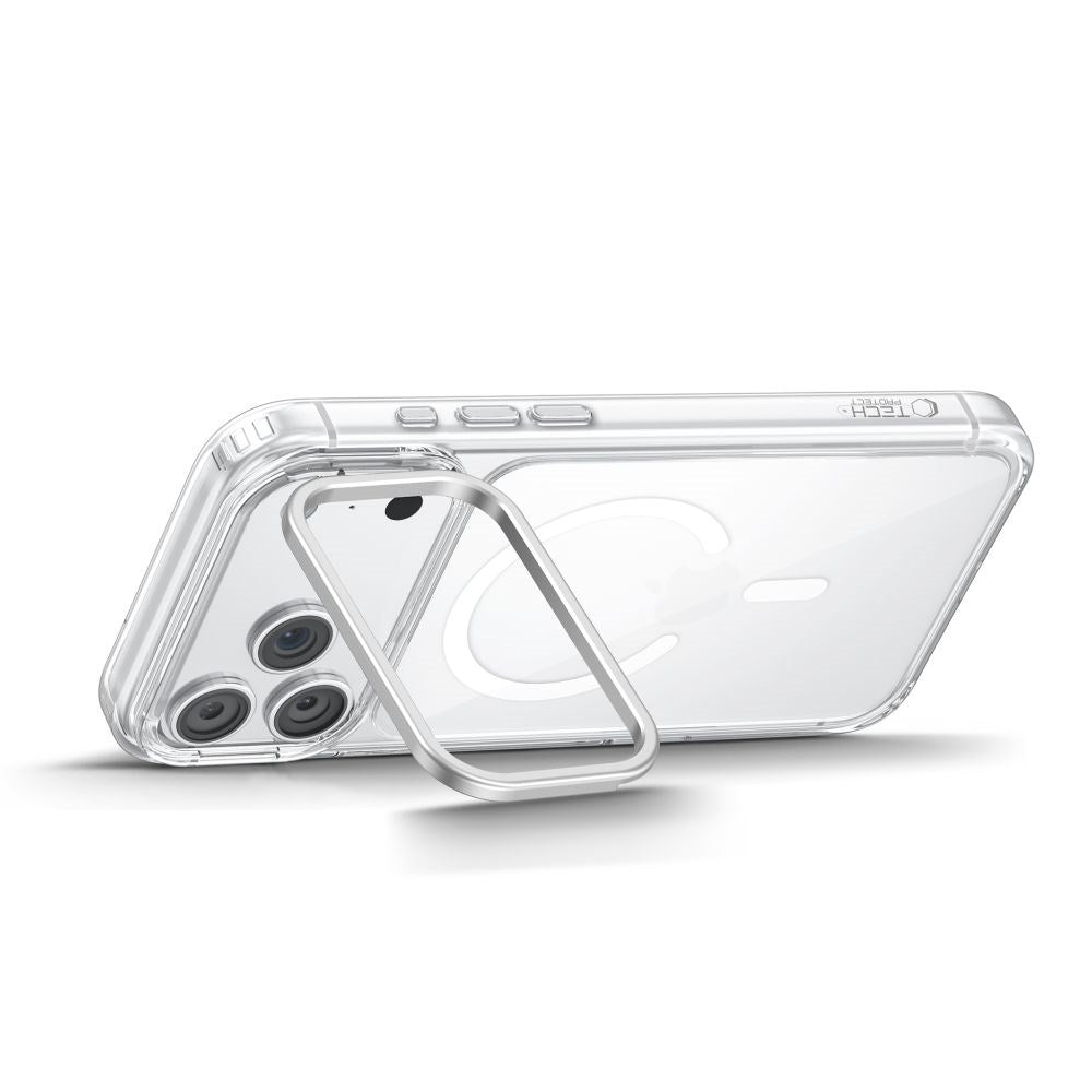 iPhone 18 Pro / 17 Pro Tech-Protect MagStand CC Case - MagSafe Compatible - Transparent