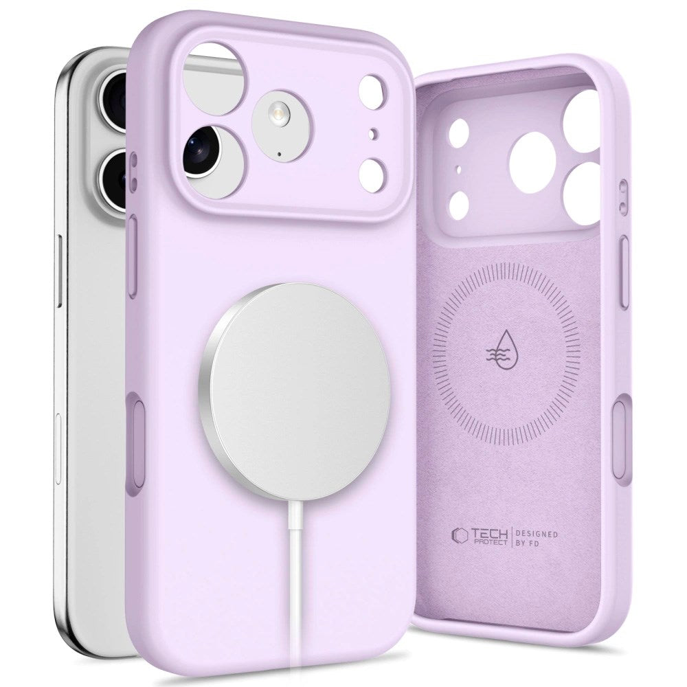 iPhone 17 Pro Tech-Protect Silicone Case - MagSafe Compatible - Purple