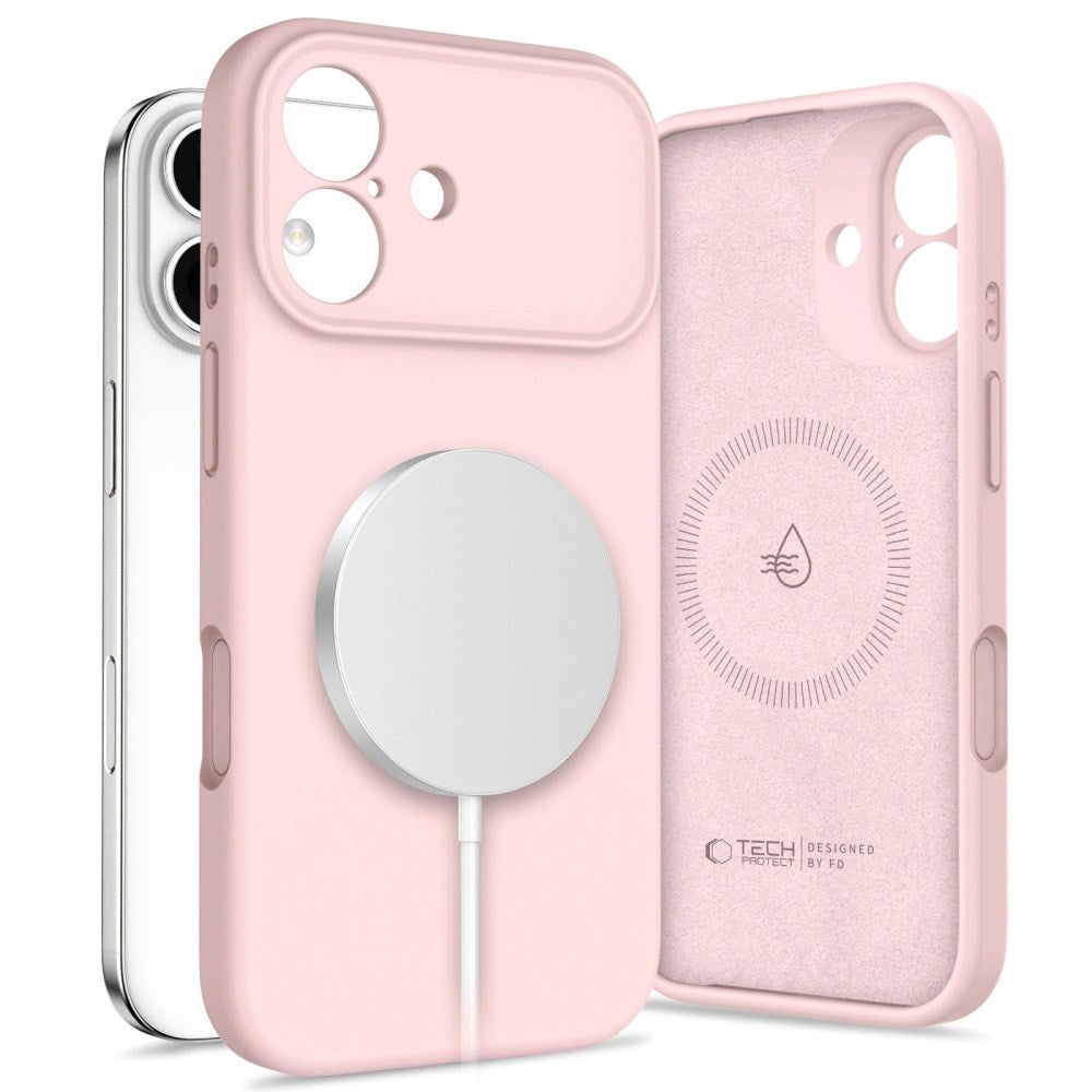 iPhone 17 Tech-Protect Silicone Case - MagSafe Compatible - Pink