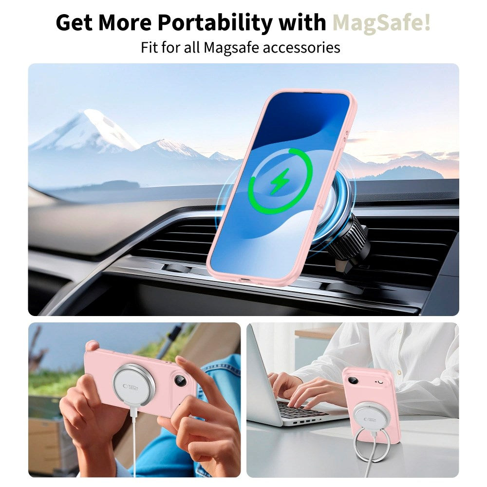 iPhone Air Tech-Protect Silicone Case - MagSafe Compatible - Pink