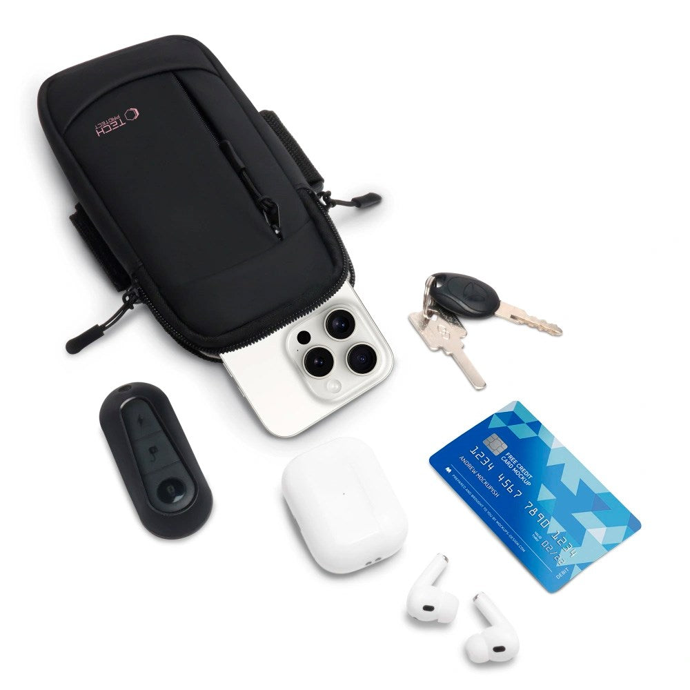 Tech-Protect Universal Running Armband - Black / Pink