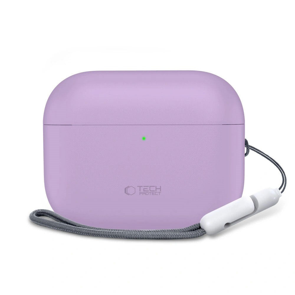 Apple AirPods Pro (3. Gen) Tech-Protect Silicone Case with Strap - Purple