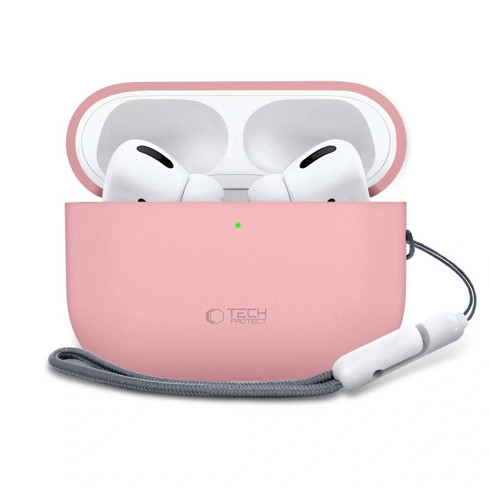 Apple AirPods Pro (3. Gen) Tech-Protect Silicone Case with Strap - Pink