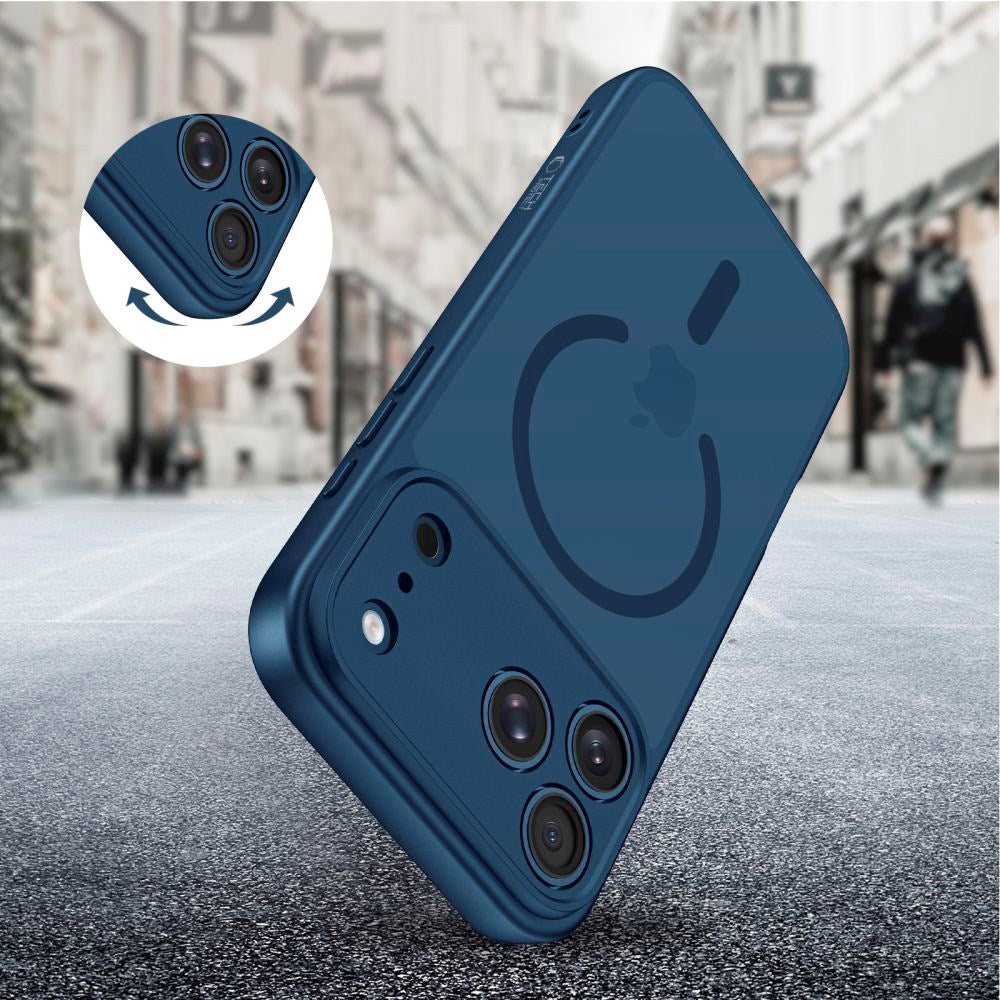 iPhone 17 Pro Max Tech-Protect BasicMag Hybrid Case - MagSafe Compatible - Matte Blue