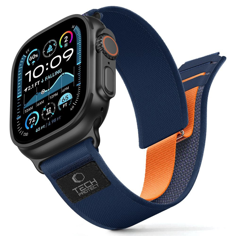 Apple Watch (44/SE/45/46/49Mm) Tech-Protect Nylon Elite Strap - Blue / Orange