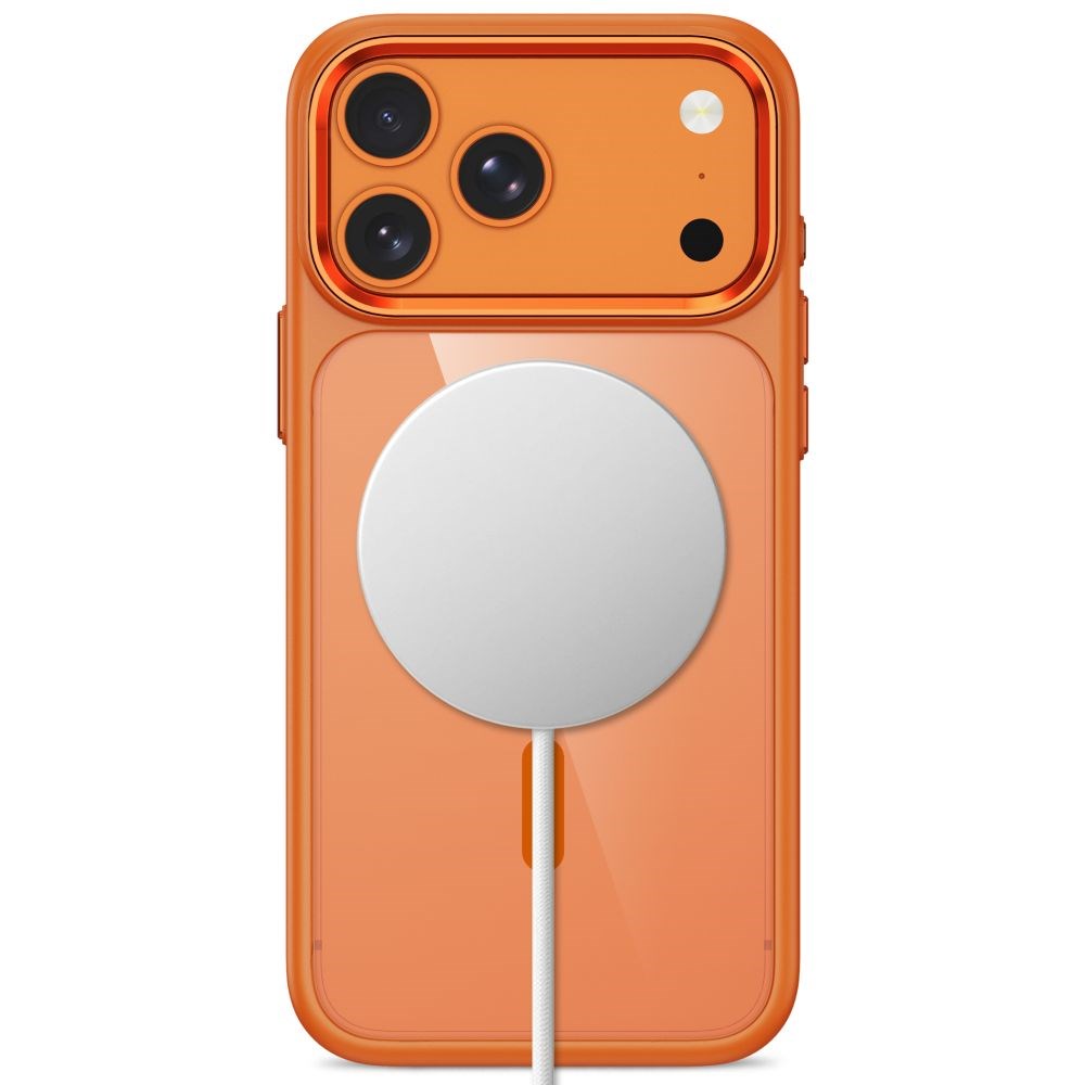 iPhone 18 Pro Max / 17 Pro Max Tech-Protect MagMat Case - MagSafe Compatible - Transparent / Orange
