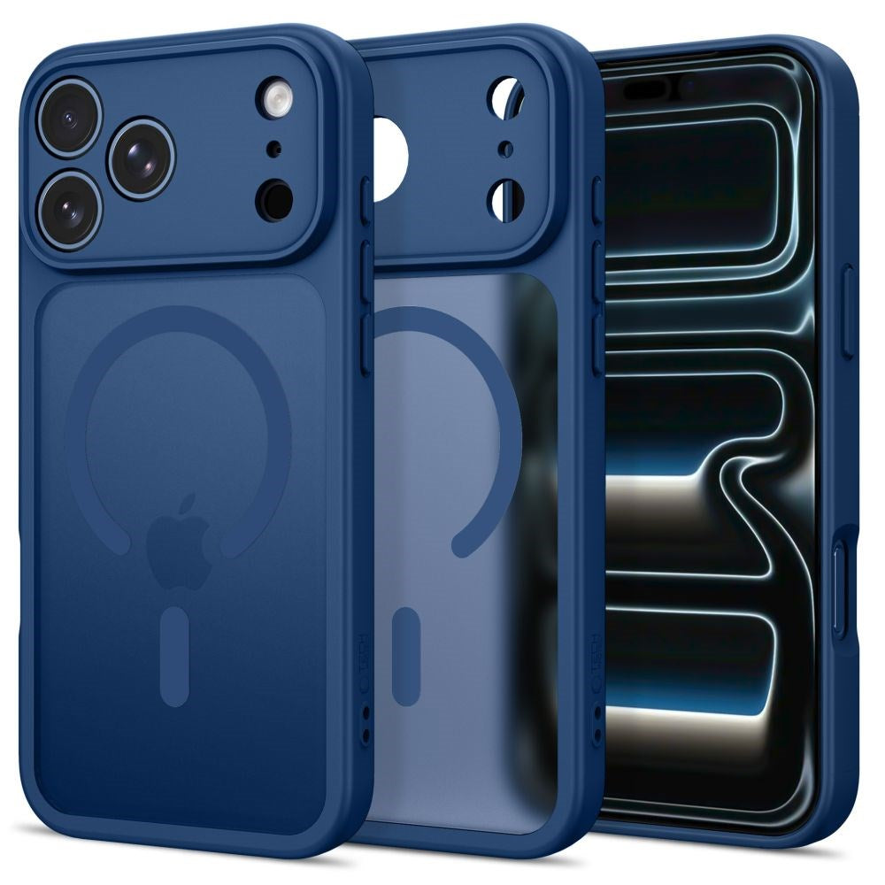 iPhone 17 Pro Max / 18 Pro Max Tech-Protect BasicMag Hybrid Case - MagSafe Compatible - Matte Dark Blue