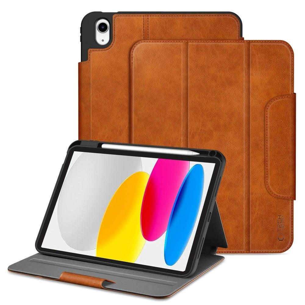iPad 11" (2025) / 10.9" (2024 / 2022) Tech-Protect Fleece Flip Case - Brown