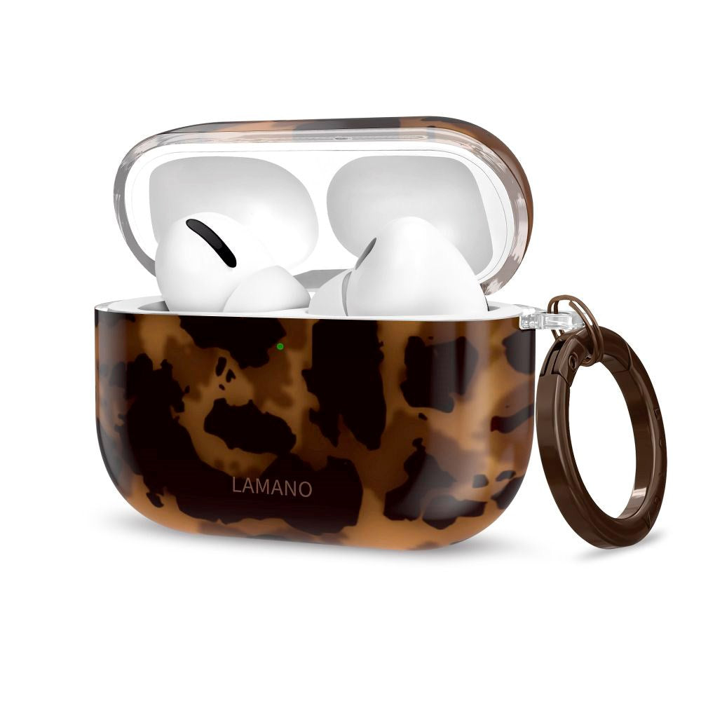 Apple AirPods Pro (1. & 2. gen.) Tech-Protect Lamano Deksel with Keychain - Panther