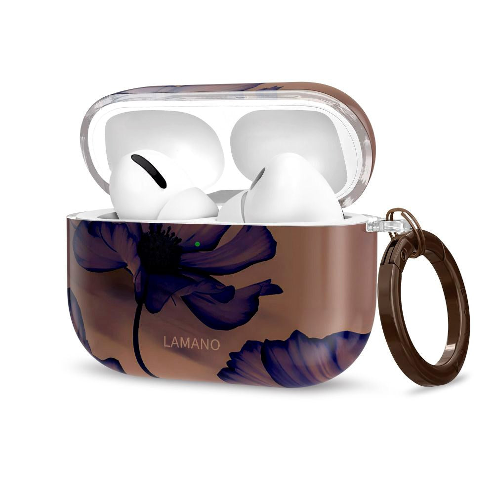 Apple AirPods Pro (1. & 2. gen.) Tech-Protect Lamano Deksel with Keychain - Velvet Night