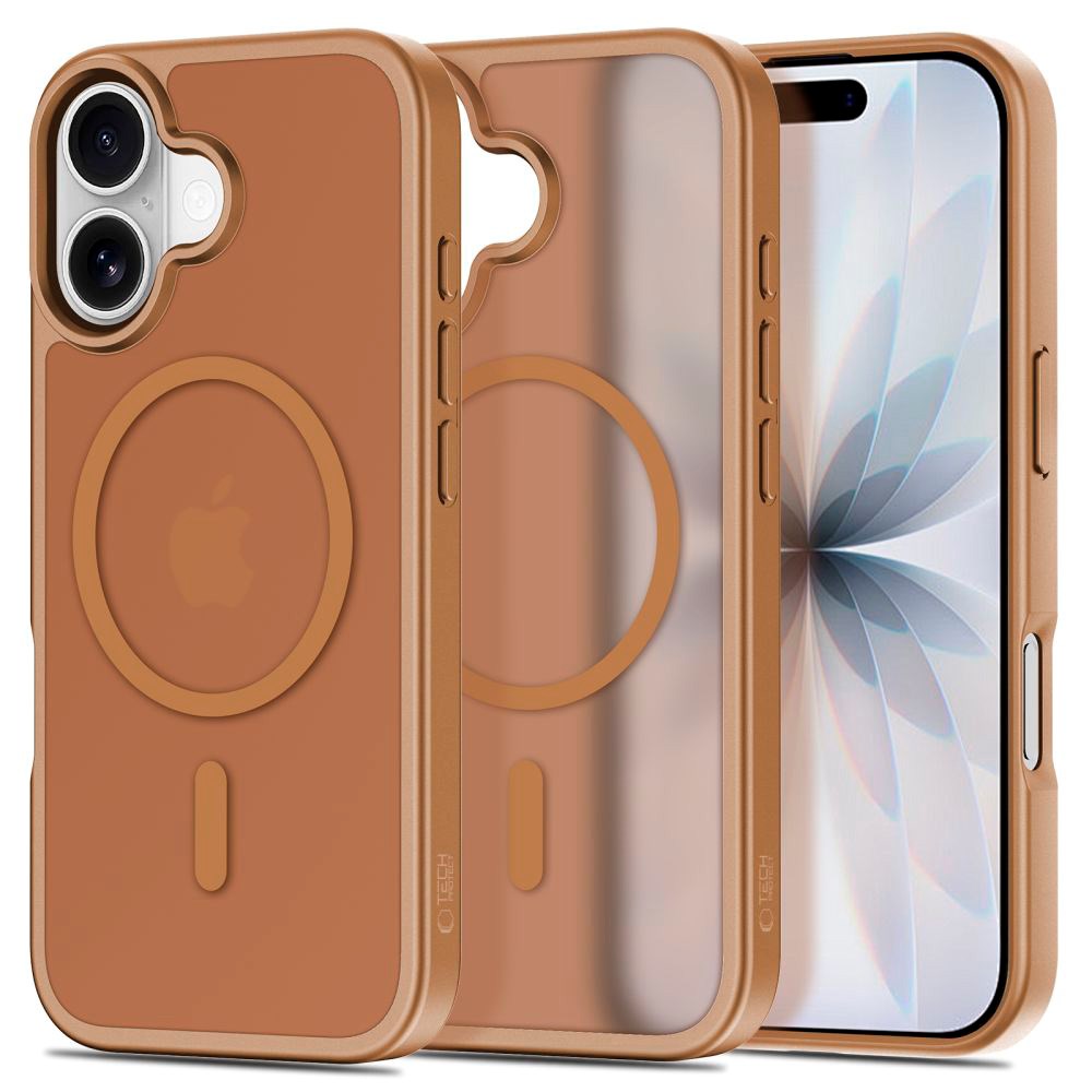 iPhone 17 Tech-Protect BasicMag Hybrid Case - MagSafe Compatible - Matte Brown