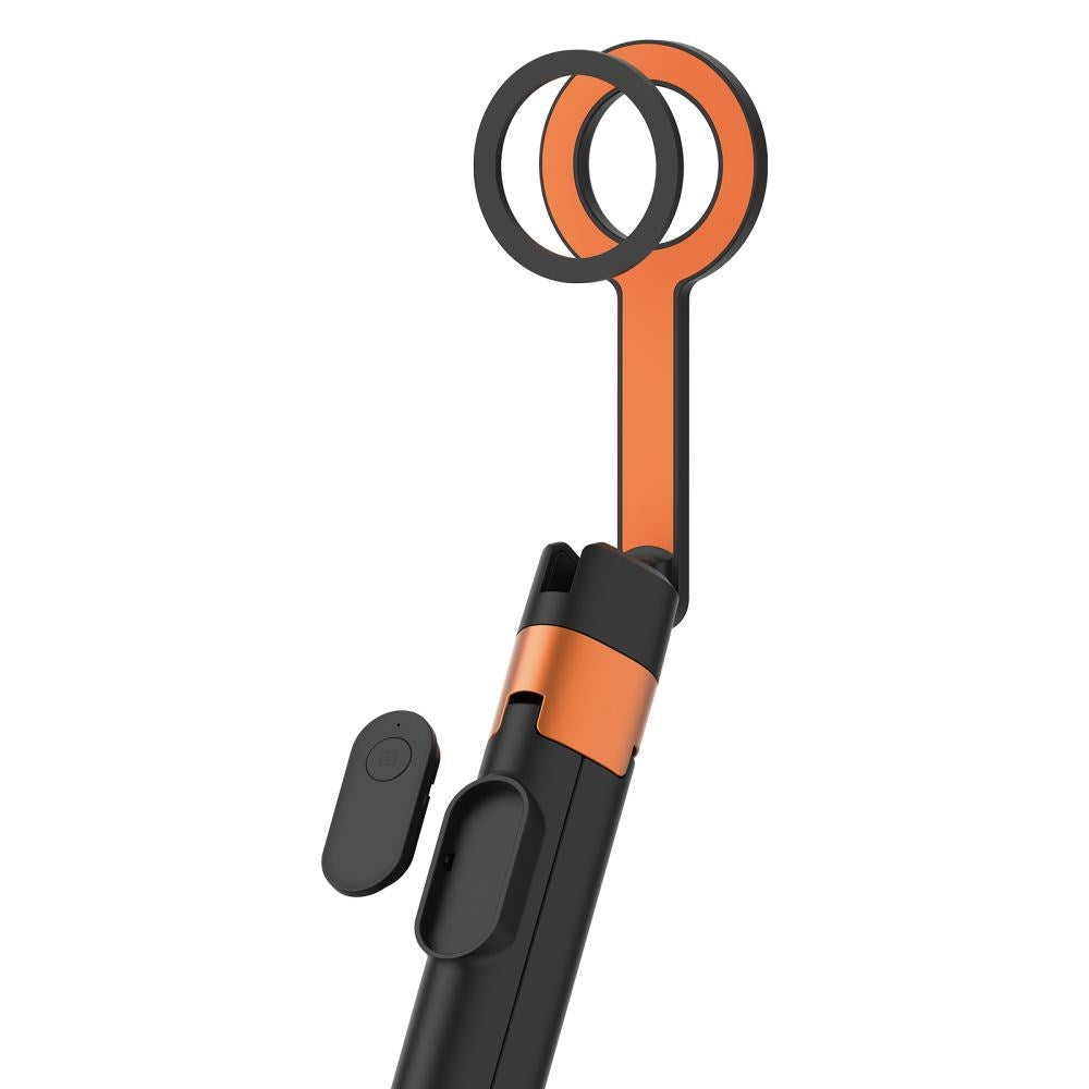 Tech-Protect L10S Bluetooth Tripod Selfie Stick – MagSafe Compatible – Black / Orange