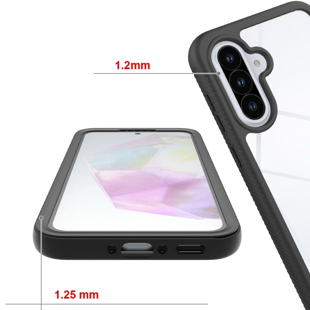 Samsung Galaxy A27 / A37 / A36 / A56 Tech-Protect Defense Case with Screen Protector - Transparent / Black