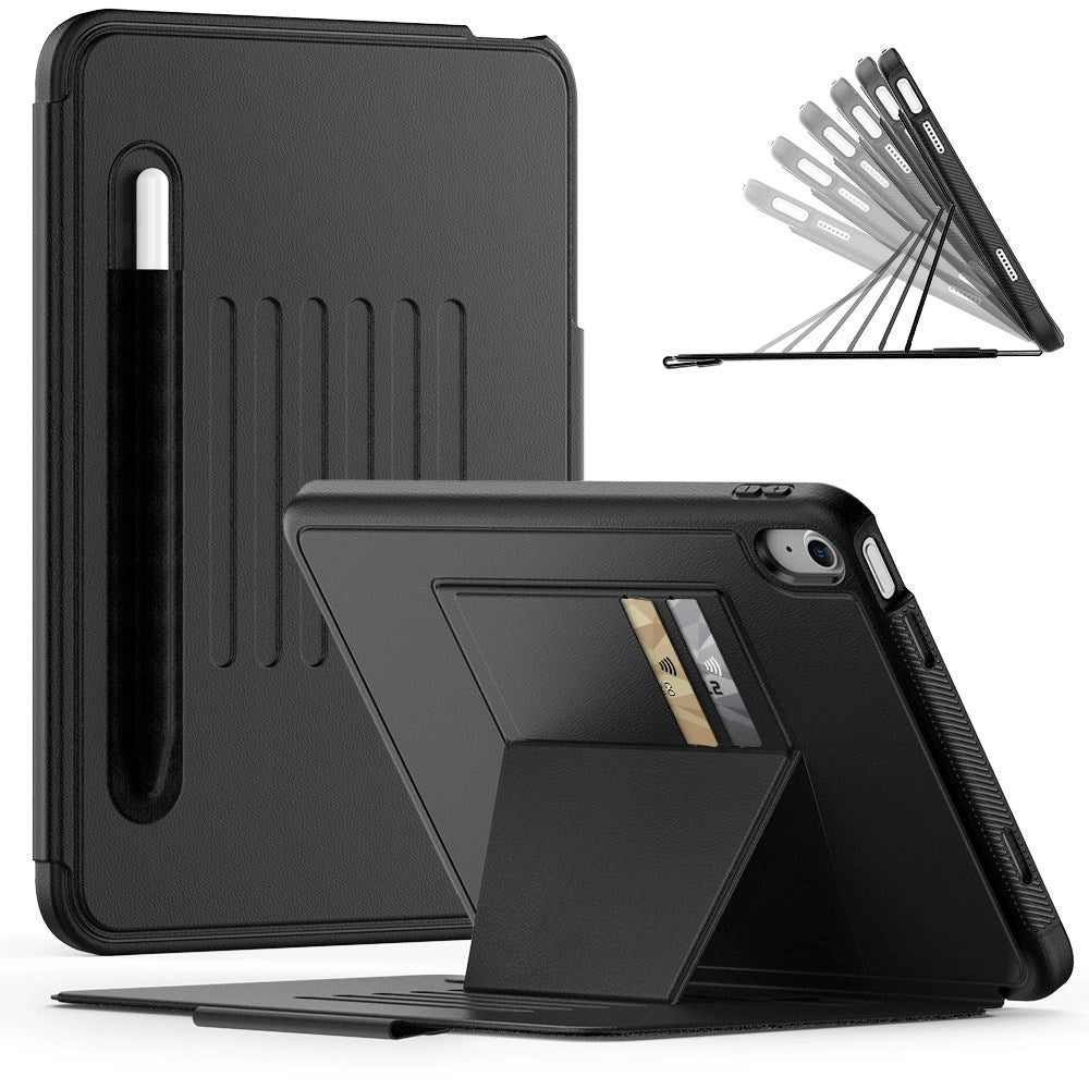 iPad 11" (2025) / iPad 10.9" (2024 / 2022) Tech-Protect Flip Case with Card Holder & Pencil Holder - Black