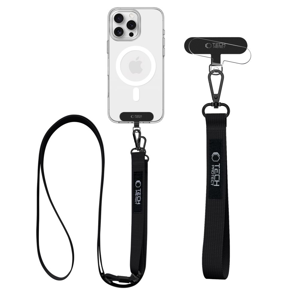 Tech-Protect C6S 2-in-1 Phone Strap - Black