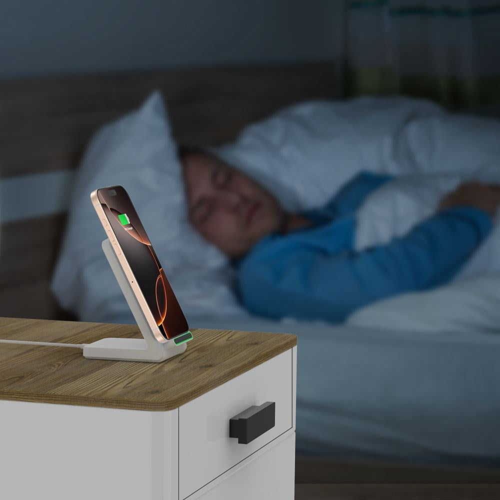 Tech-Protect Qi-15W-A40 Wireless Charger Stand - Hvid