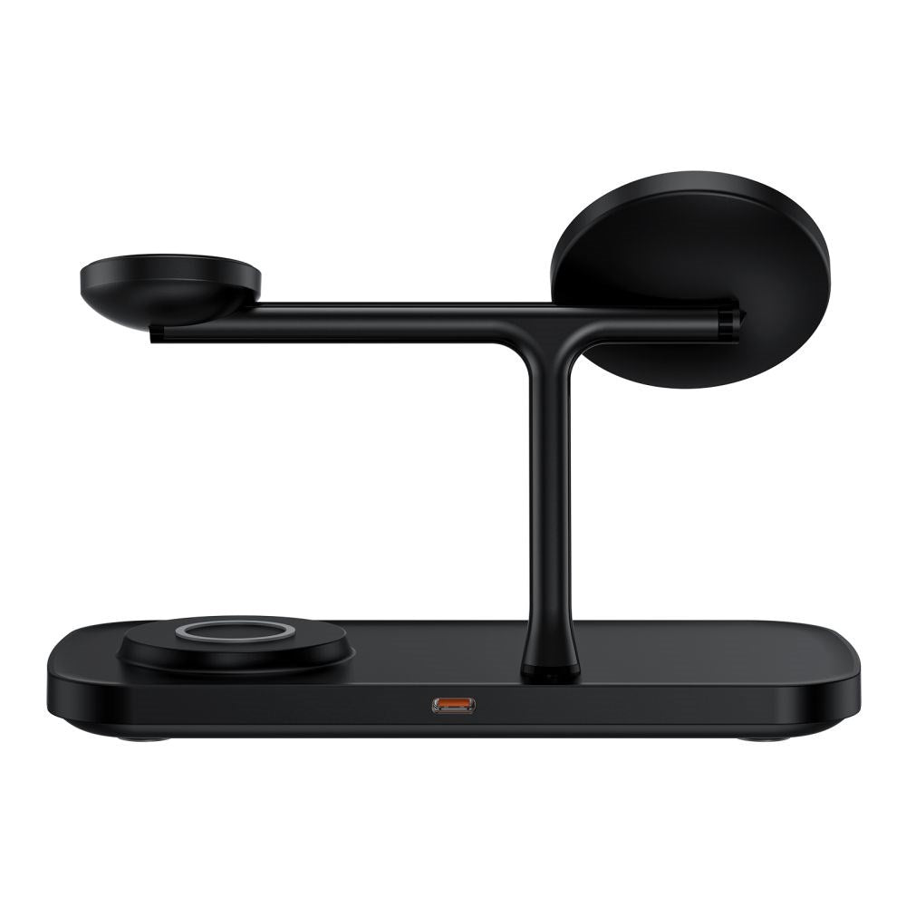 Tech-Protect 15W 3-in-1 Magnetic Wireless Charger - Qi2 / MagSafe Compatible - Black