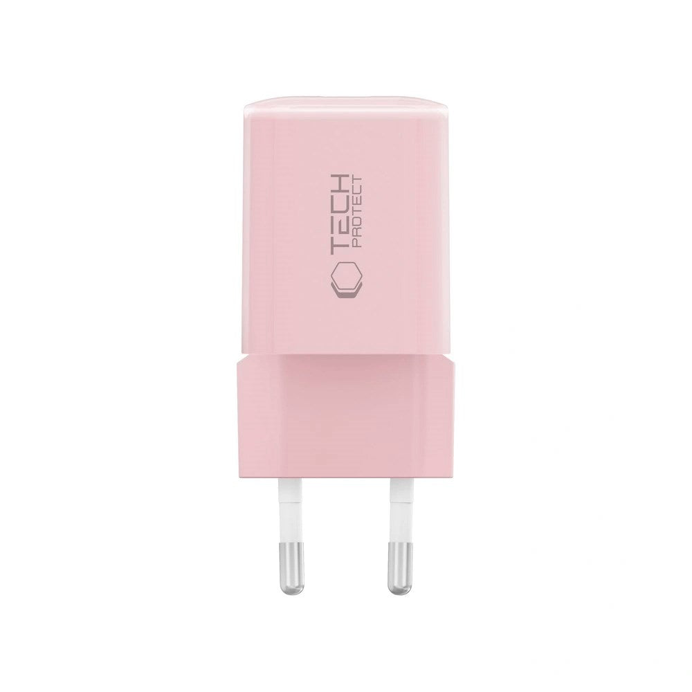 Tech-Protect 33W Wall Charger with 1x USB-A & 1x USB-C - Pink