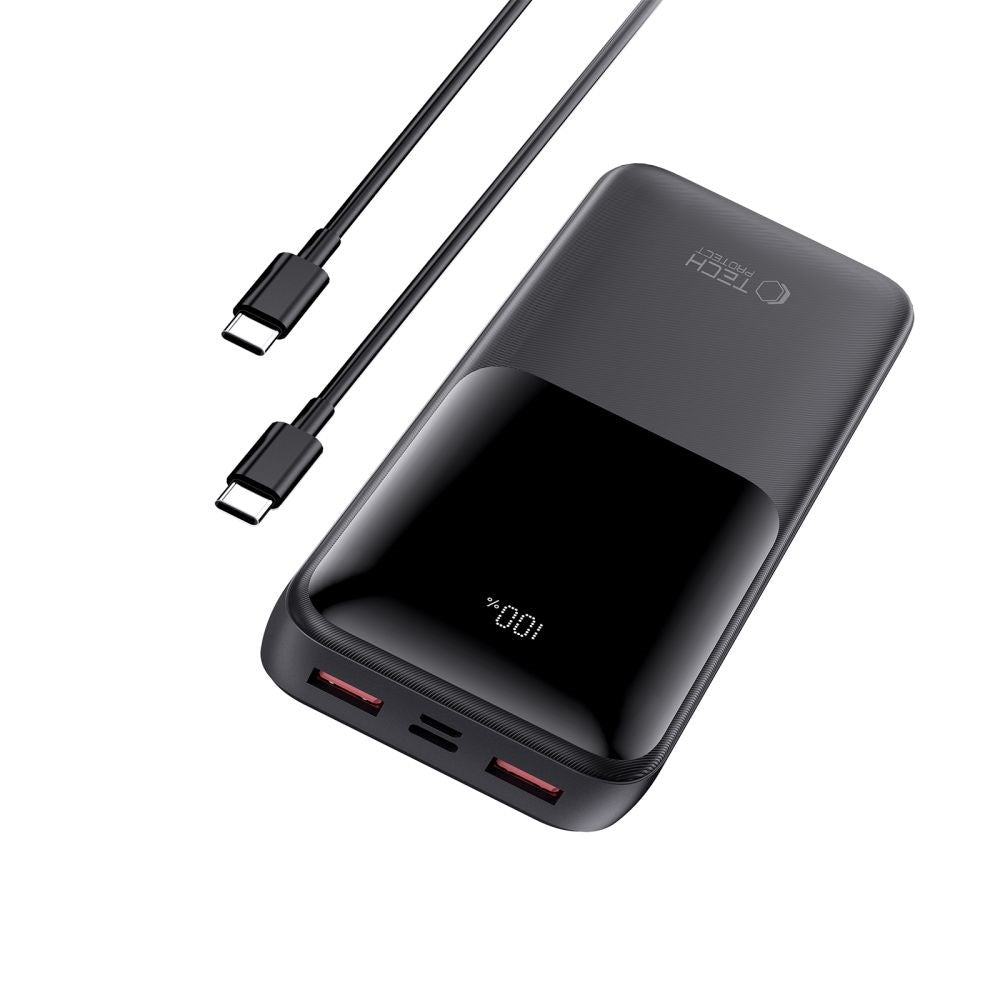 Tech-Protect Powerbank 20000mAh – Fast Charging with 22.5W - Black