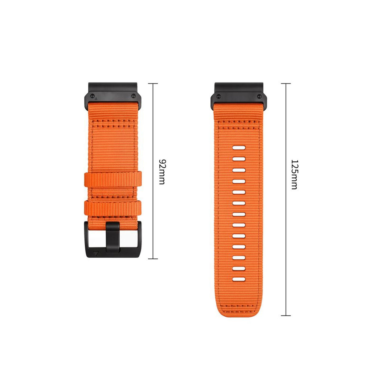 Universal Garmin 26mm QuickFit Tech-Protect Classic Nylon Strap - Orange