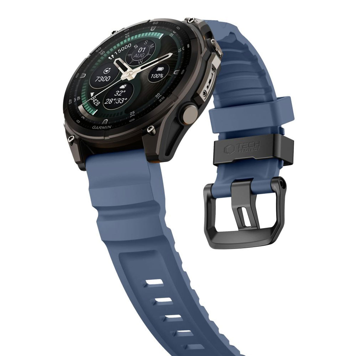 Universal Garmin 22mm QuickFit Tech-Protect Motion Watch Strap - Blue