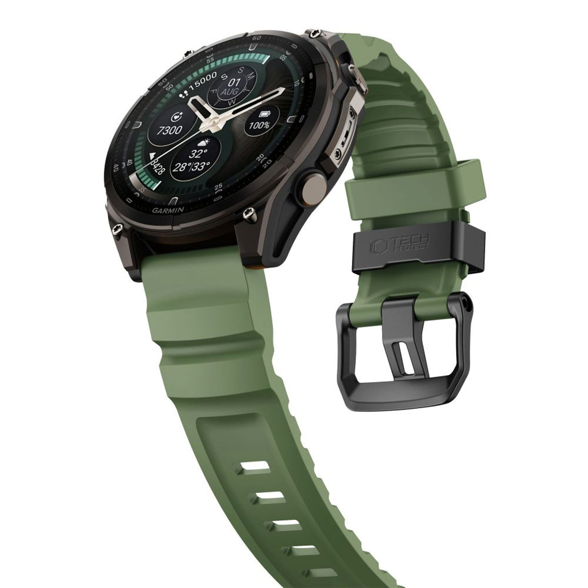 Universal Garmin 22mm QuickFit Tech-Protect Motion Watch Strap - Green
