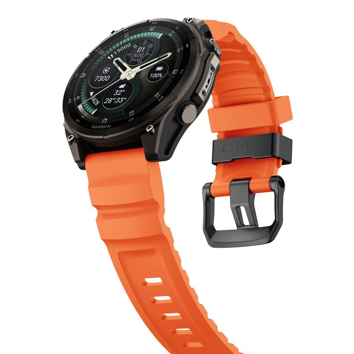 Universal Garmin 22mm QuickFit Tech-Protect Motion Watch Strap - Orange