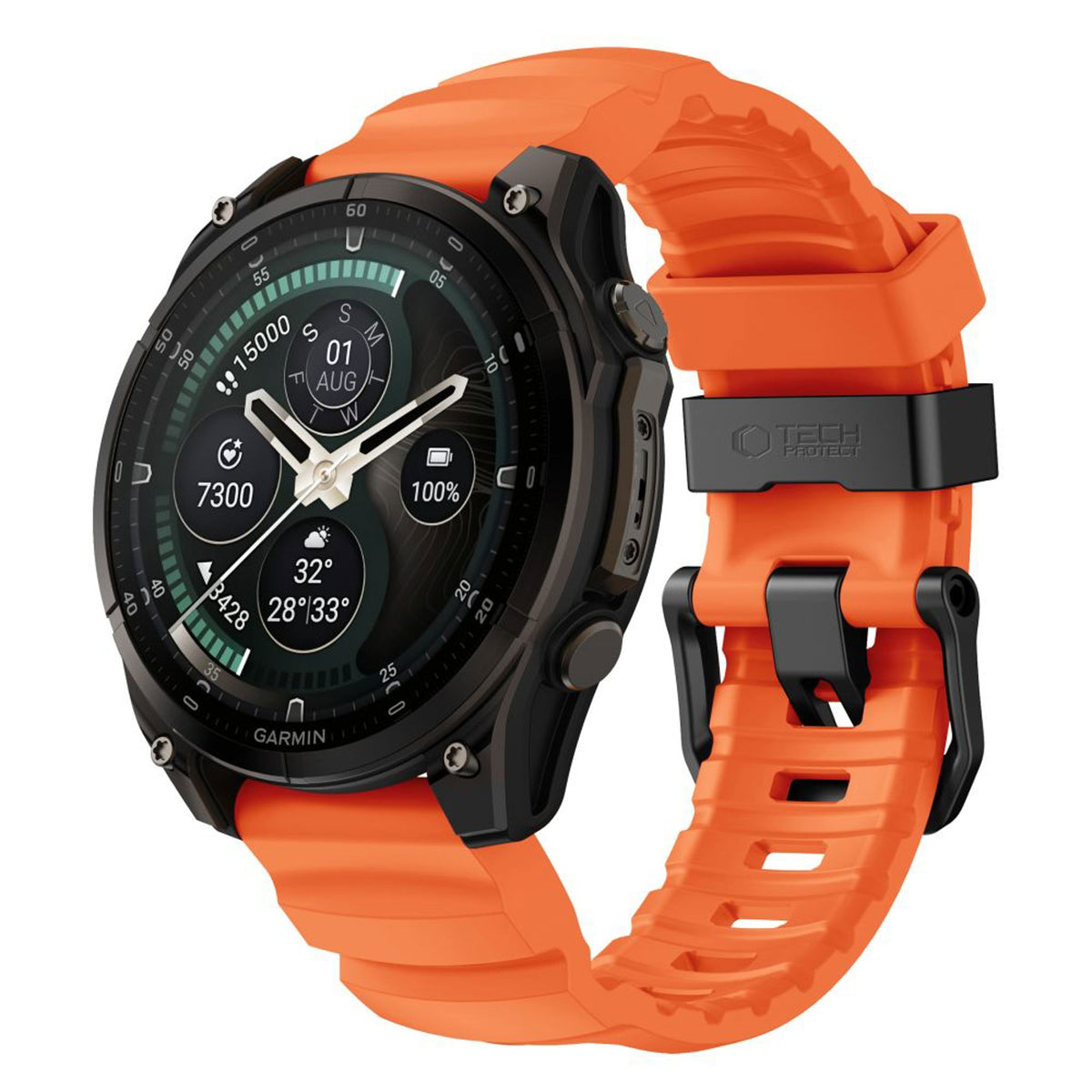 Universal Garmin 26mm QuickFit Tech-Protect Motion Watch Strap - Orange
