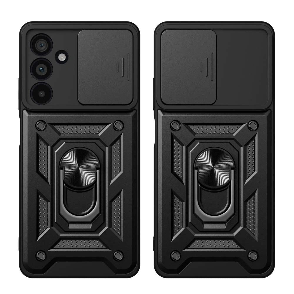 Samsung Galaxy A37 Tech-Protect Camshield Case with Magnetic Ring & Stand Function - Black