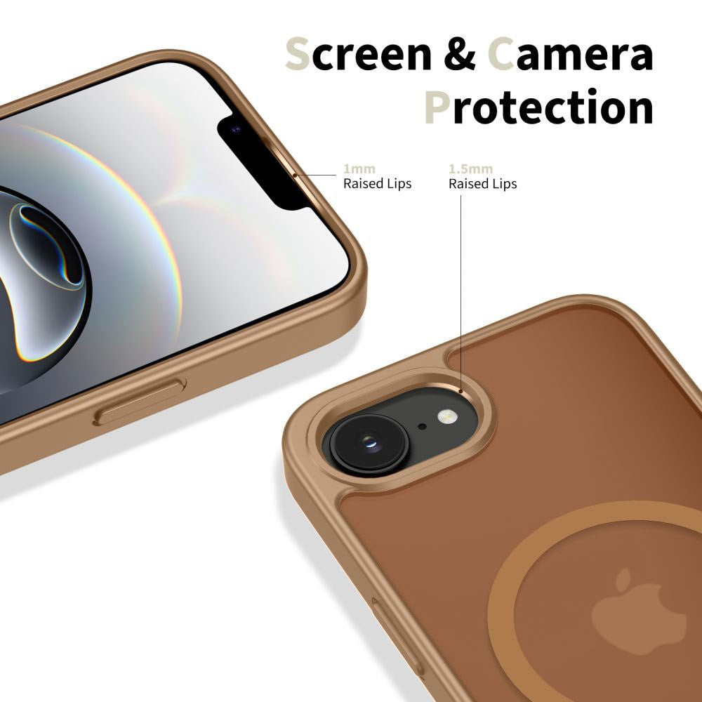 iPhone 17e / 16e Tech-Protect BasicMag Hybrid Case - MagSafe Compatible - Matte Brown