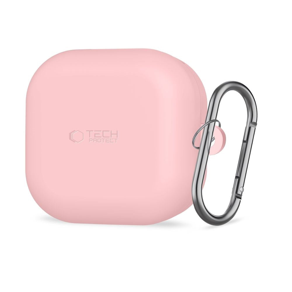 Samsung Galaxy Buds 4 / 4 Pro Tech-Protect Silicone Case with Carabiner - Pink
