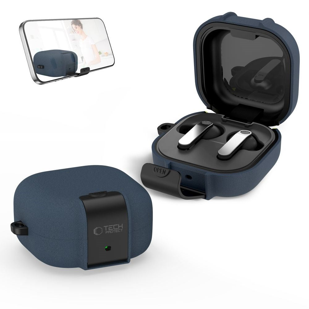 Samsung Galaxy Buds 4 / 4 Pro Tech-Protect Slim Hook Case - Blue