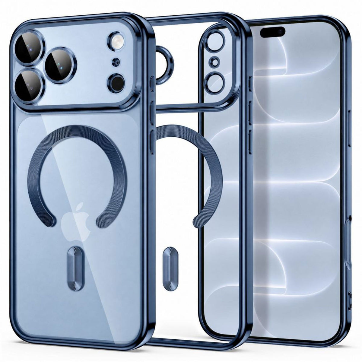 iPhone 18 Pro / 17 Pro Tech-Protect MagFlex Case - MagSafe Compatible - Blue / Transparent
