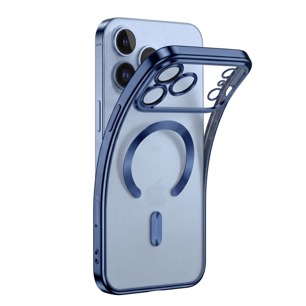 iPhone 18 Pro Max / 17 Pro Max Tech-Protect MagFlex Case - MagSafe Compatible - Blue / Transparent